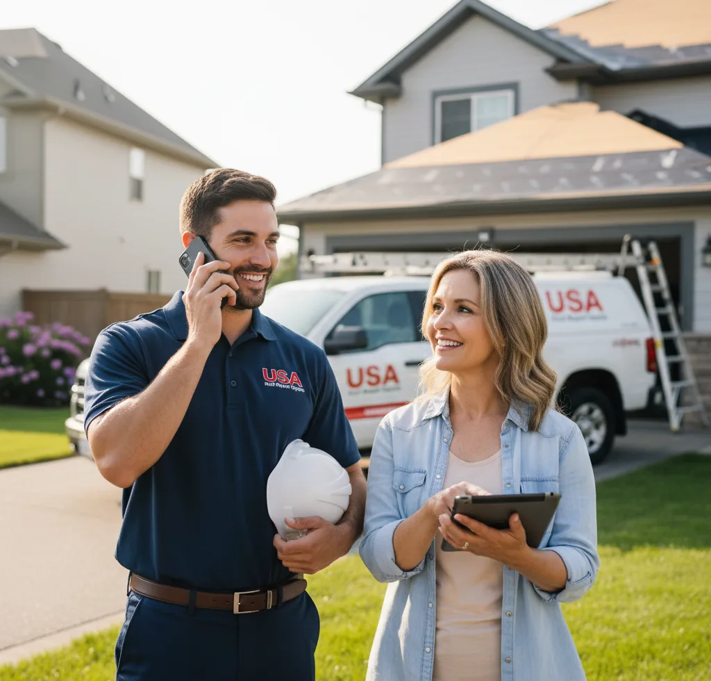 USA Roof Repair Experts customer support in Harrisville